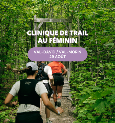 Clinique de course en sentier au féminin - 29 août