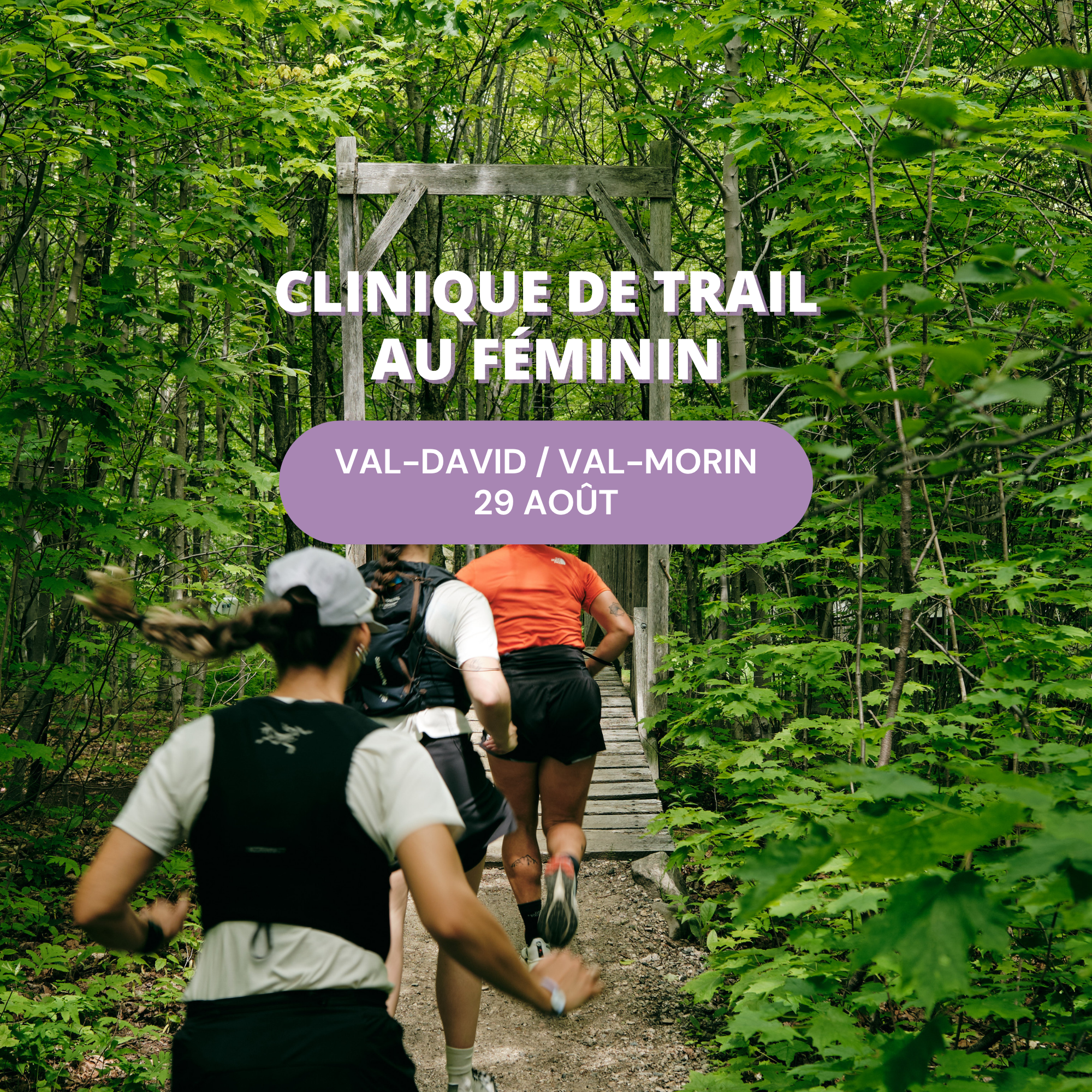 Clinique de course en sentier au féminin - 29 août